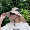 Eimerhut Herren Sommer Outdoor Hut Sonnenschutz Gesichtsmaske Sonnenschutzhut Große Krempe Herren Sonnenhut