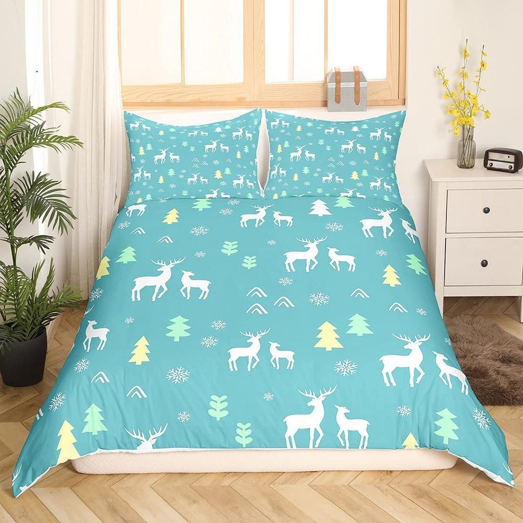 Fresh Little Deer Down Comforter Set Bedding Set 3-piece Duvet Cover Set