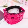 Women Headband Reversible Shiny Sequins Headband Elastic Hair Fixing Decoration Decorative Hair Accessories