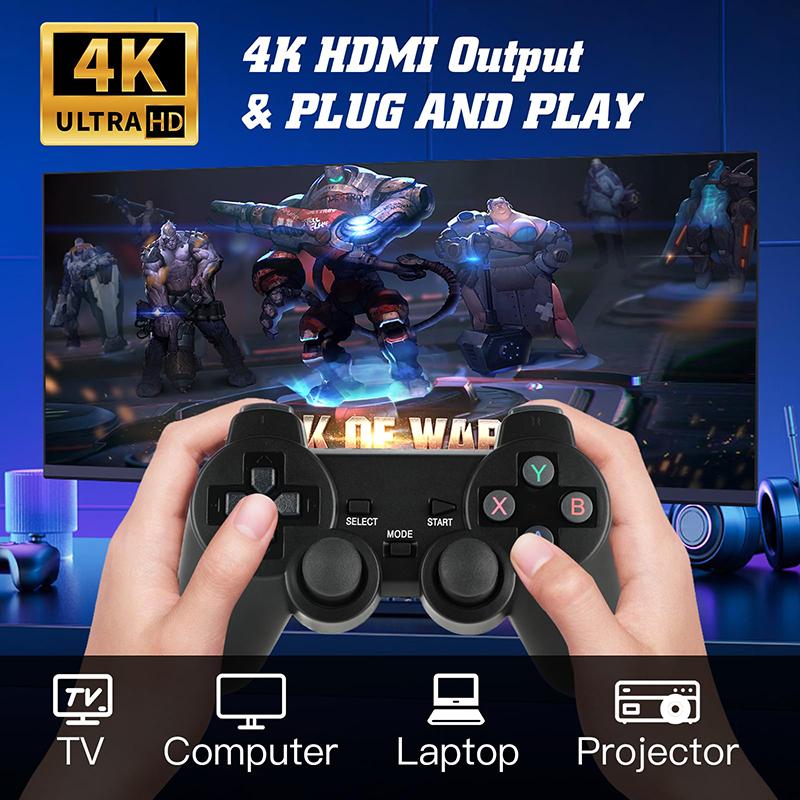 M8 Game Console Built-in 20000 + 32G/64GB Two-person Wireless Controller 2.4G Stick 4K HD Video Children's Christmas Gift