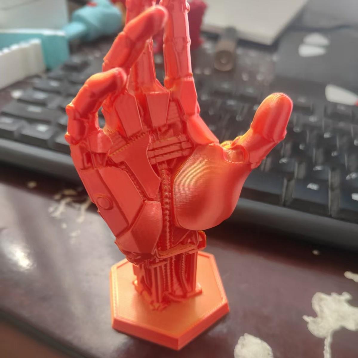 Cyberpunk 3D Printed Mechanical Arm Game Controller Stand Model