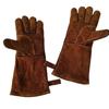 Flame-Resistant BBQ and Welding Gloves: Heat-Insulating Cowhide with Aluminum Foil for Charcoal Handling and Camping.