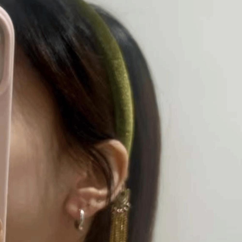 Flocking Vintage Hair Hoop Luxury Ethnic Style Headband Bell Tassel Hairband  Girls