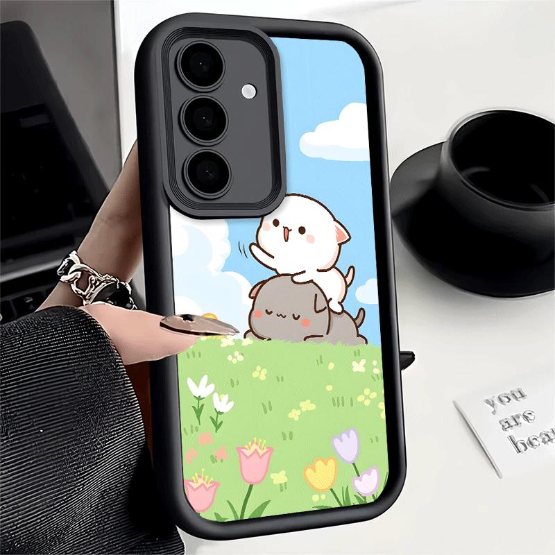 Phone Case for Samsung Galaxy A17 A16 A15 A14 A13 Cartoon Cute Peach Goma A56 A36 A26 A55 A35 A25 A54 A34 A24 A53 A33 A23 A07 A0