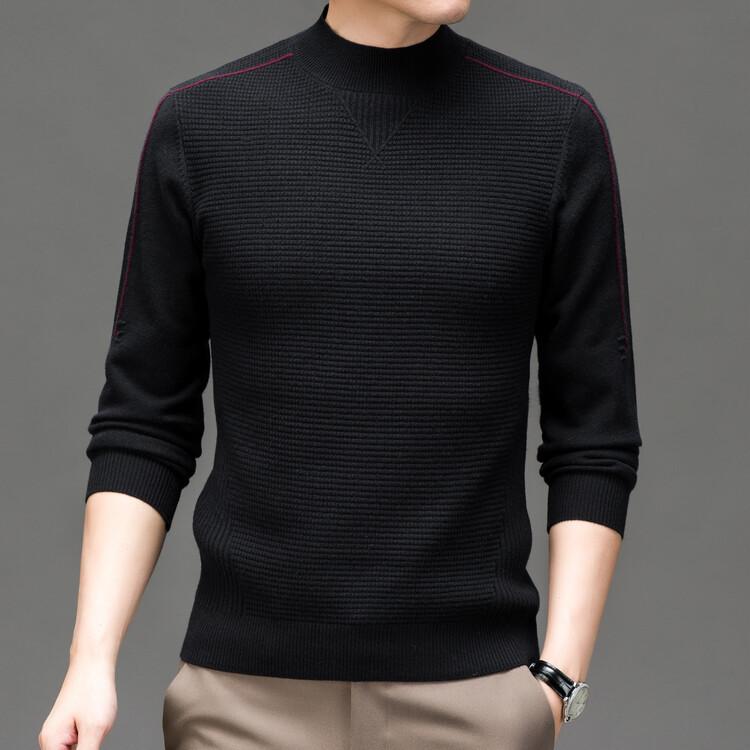 

Новый мужской свитер с полуворотом, осенне-зимний, мужской повседневный свитер, вязаный свитер с перевернутым треугольником XL