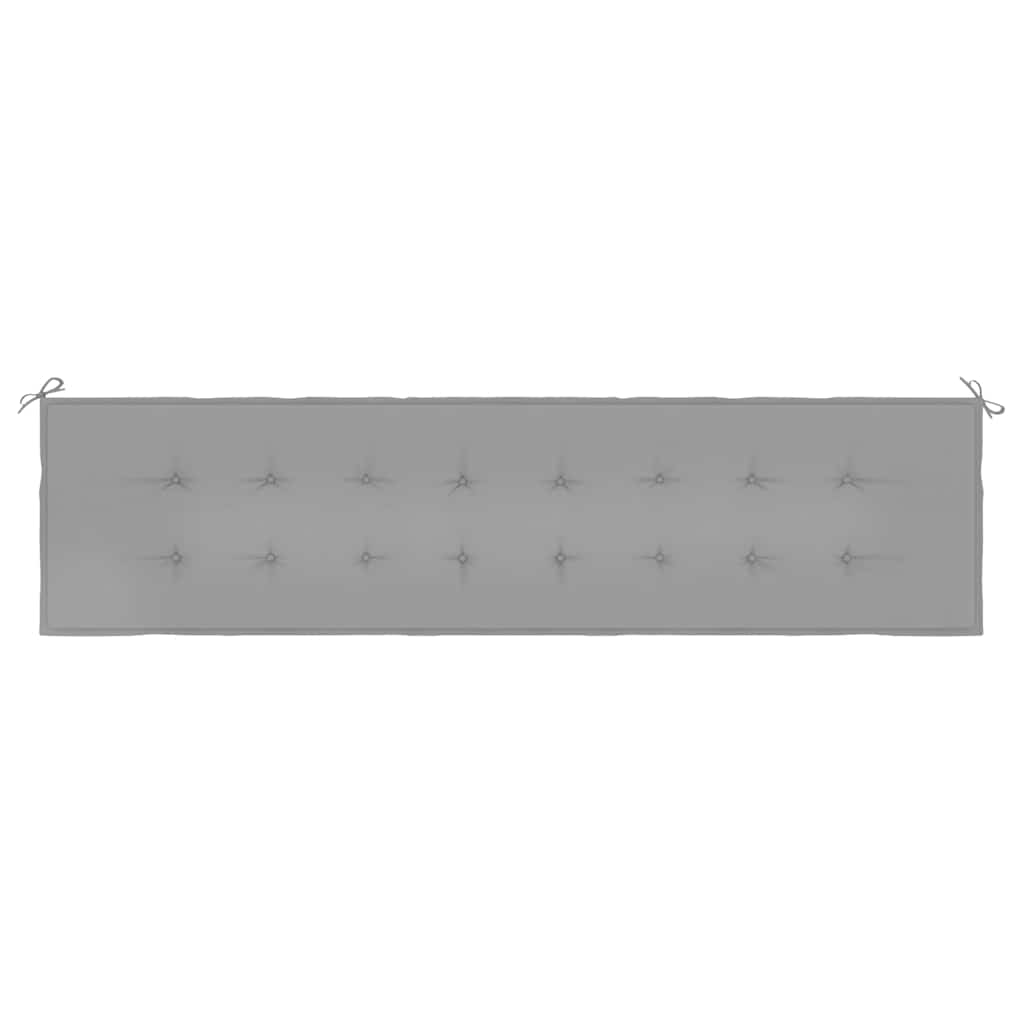 Garden Bench Cushion Gray 200x50x4 cm Oxford Fabric