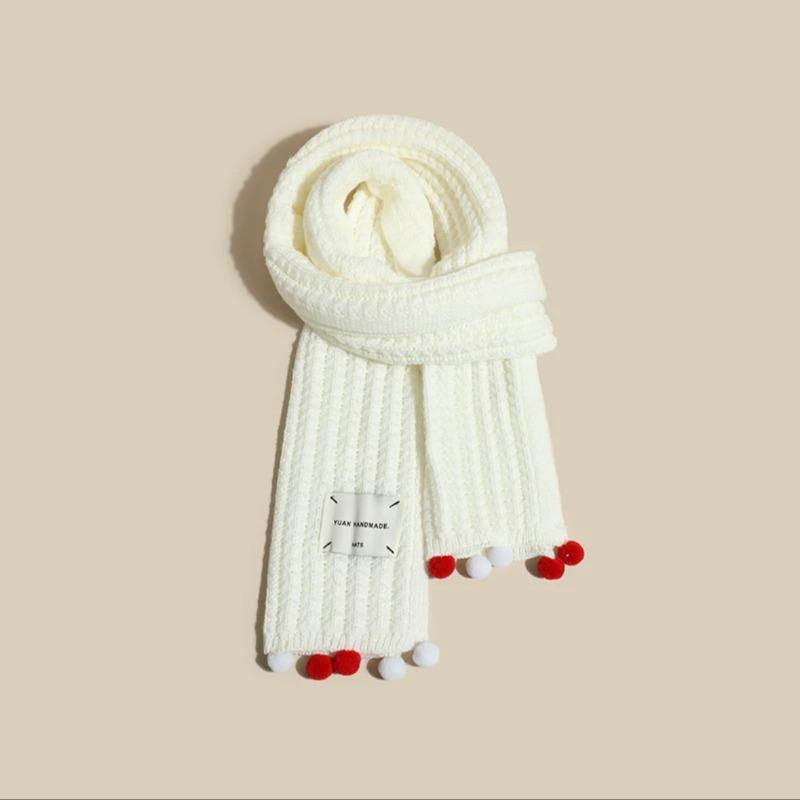 Christmas vibe scarf women's winter new Ankara red scarf long versatile knitted shawl scarf