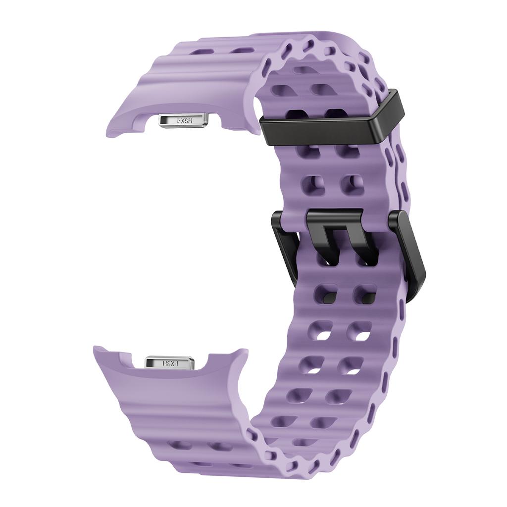 Sports Silicone Strap For Samsung Galaxy Watch 8 40 44mm Marine One-Tone Band Bracelet For Galaxy 8Classic 46MM Rubber Watchband