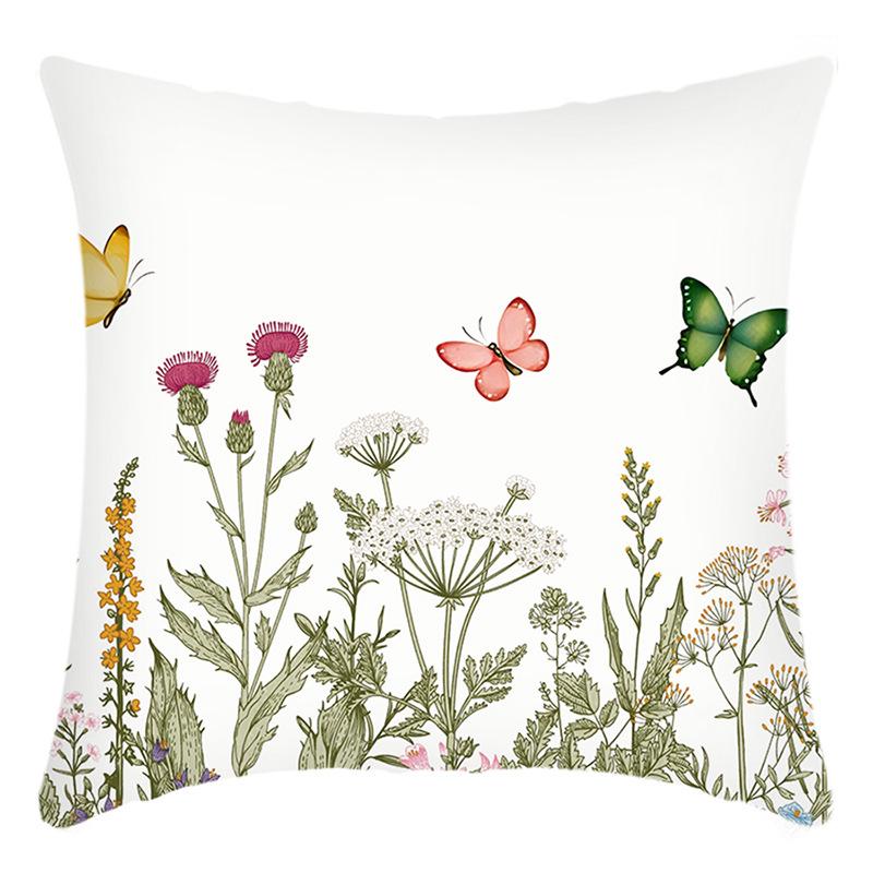 

Новая наволочка с принтом зеленых растений и буквенным принтом, чехол для подушки для дома, дивана 45 * 45Cm pillowcase