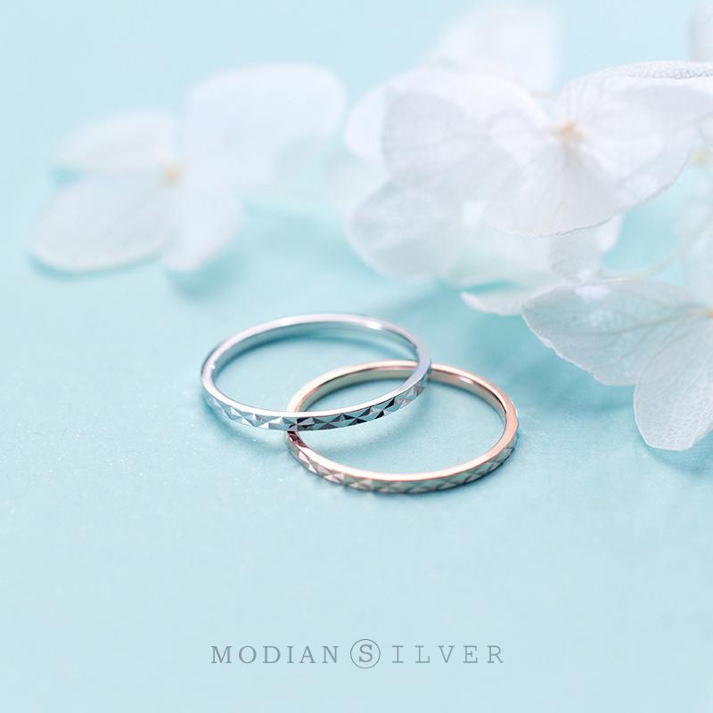 New Babysbreath Stackable Tiny Fashion Jewelry 925 Sterling Silver Color Finger Rings For Women Wedding Silver Jewelry