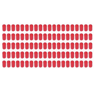 100PCS PVC Thread Protective Caps Round Pipe End Covers Screw Protector for Cylinder Valve Flange 9mm
