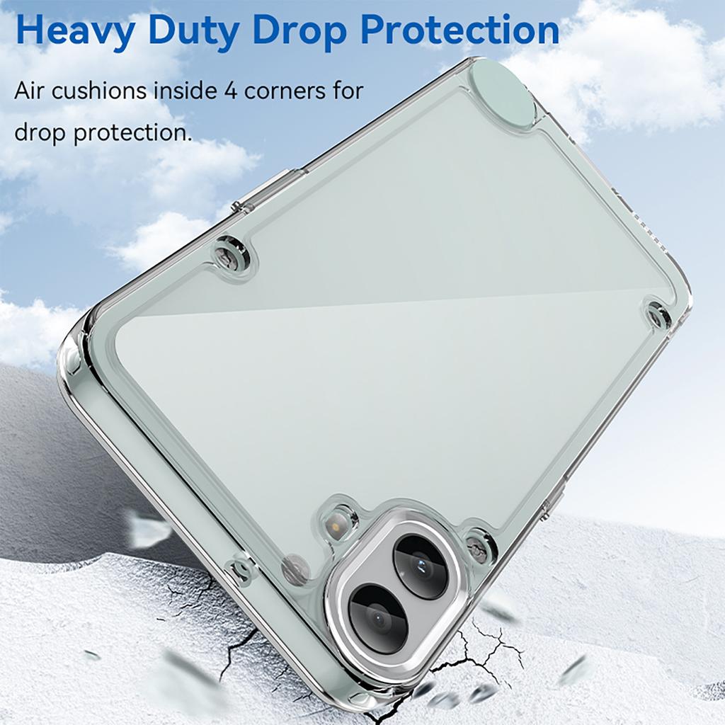 WANLONFENG MF Series for Nothing CMF Phone 1 Case TPU+Acrylic Clear Phone Cover with Tempered Glass Film