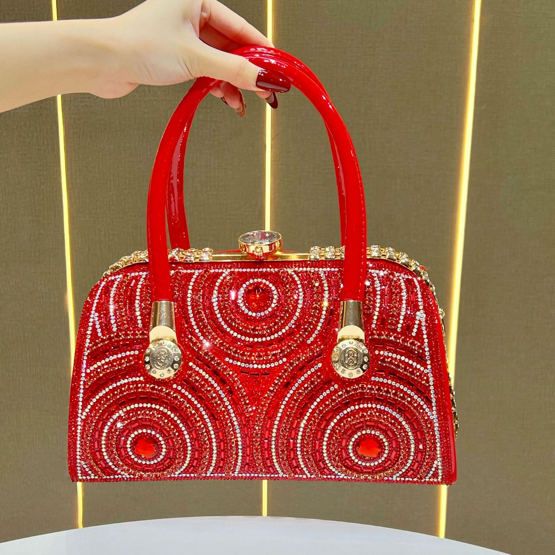 

Single-shoulder Women s Bag, Evening Bag, High-end Bag with A Slanted Carrying Chain, Women s Handbag червоний