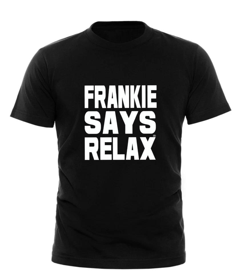 Frankie Says Relax Однотонная белая - Мужская забавная футболка-новинка черная всех размеров 4XL