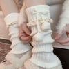 Sweet Knitted Leg Covers Y2K Women's Leg Warmers Simple JK Knee High Socks  Girl