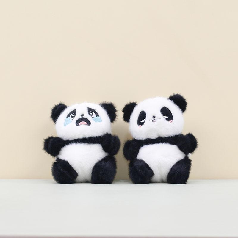 Lovely Hang Panda Decoration Plush Toy Cute Keychain For Bags Accessories And