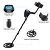 Professional Metal Detector for Adults Pinpoint Gold Detector with LCD Display Waterproof Search Coil 2 Working Modes