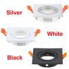 White/Brush Silver/Black Adjustable Aluminum GU10 MR16 LED Ceiling Spotlight Fixture LED Recessed Downlight Housing Frame