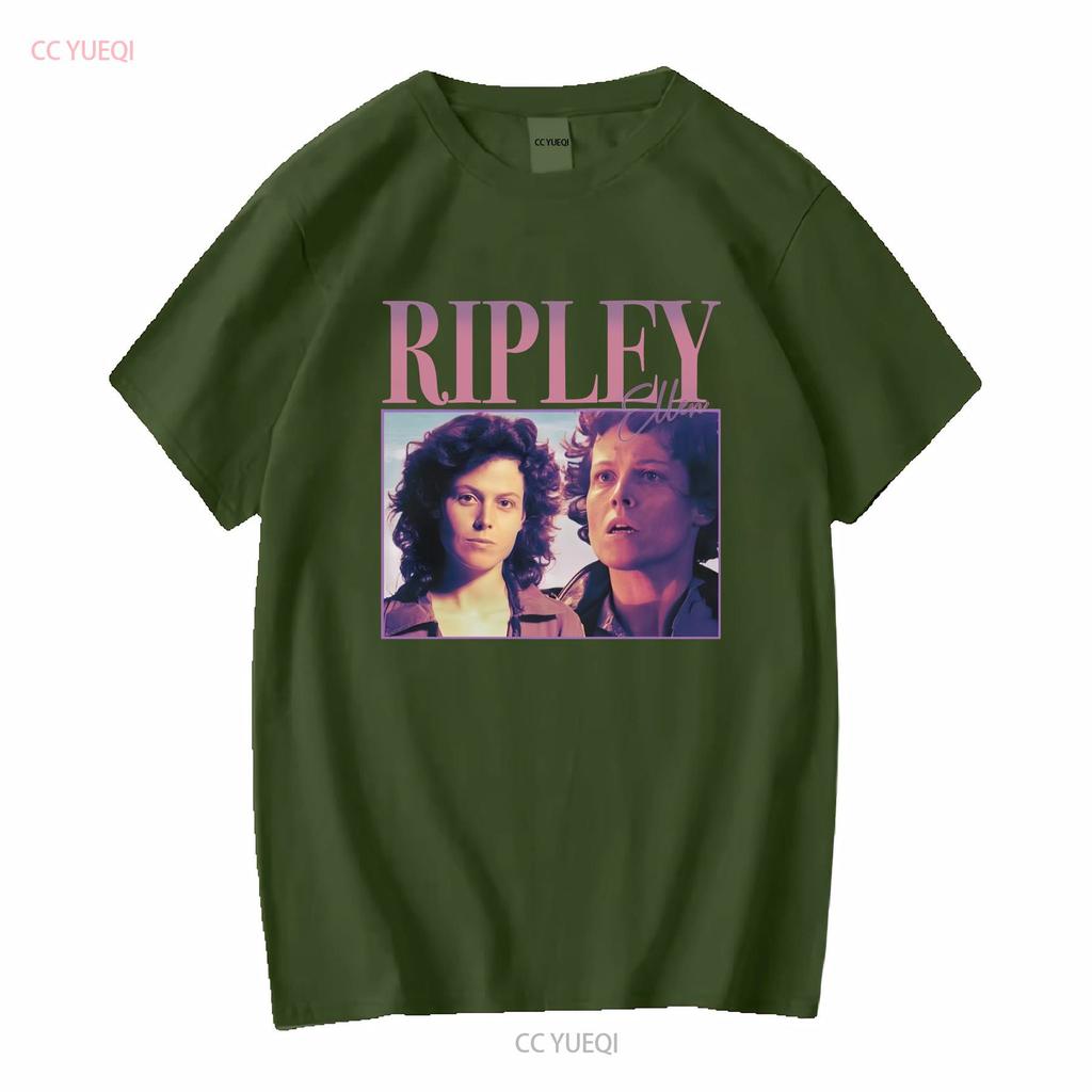 90s Retro style T shirt Ellen Ripley long or short sleeves vintage Washed Breathable Slightly streetwear Versatile fashion