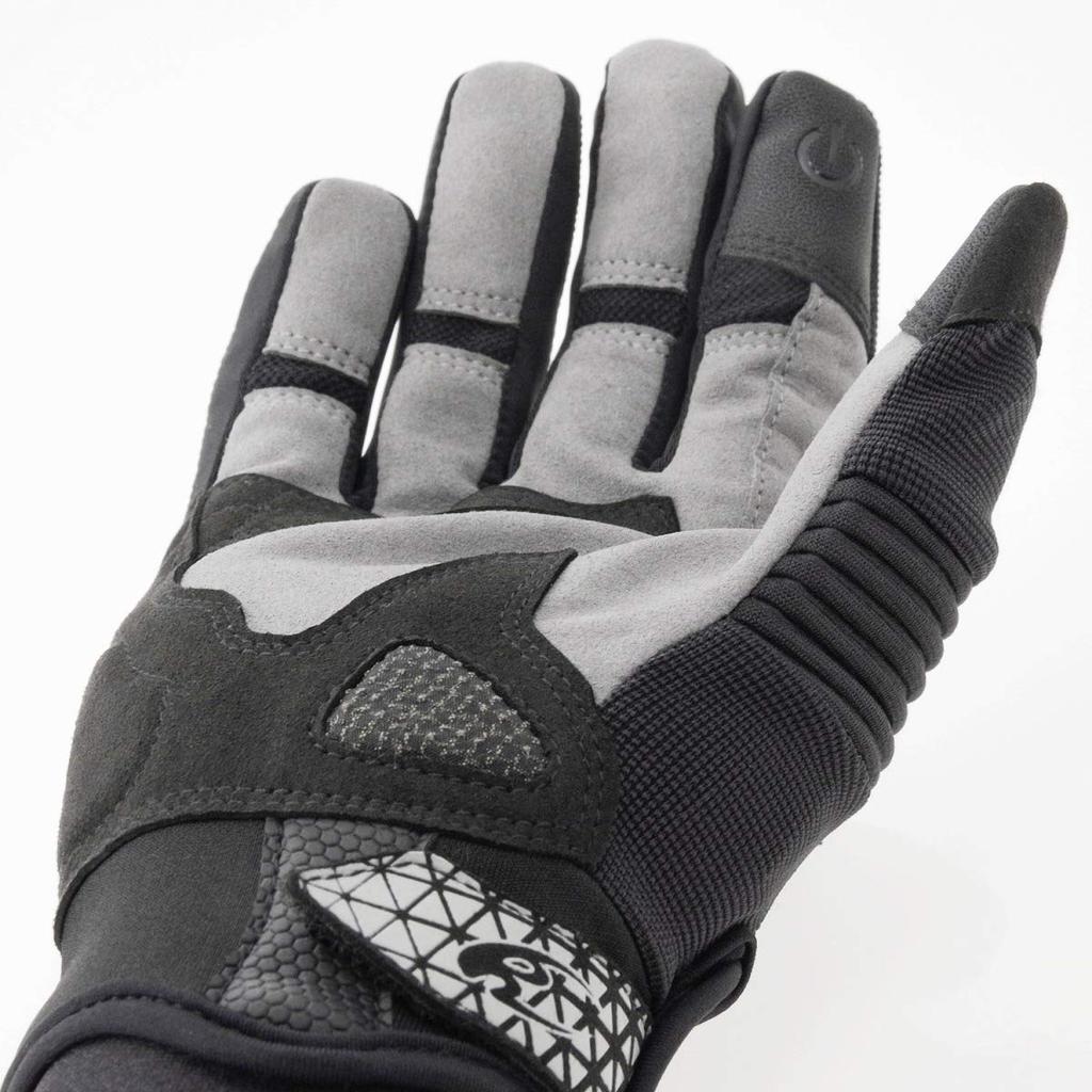 KOMINE Motorcycle Protective Mesh Gloves Brave Mesh Suitable for and Autumn Gloves, - Black/Delta Red, M, GK-183 1049, Material, Spring, Summer,