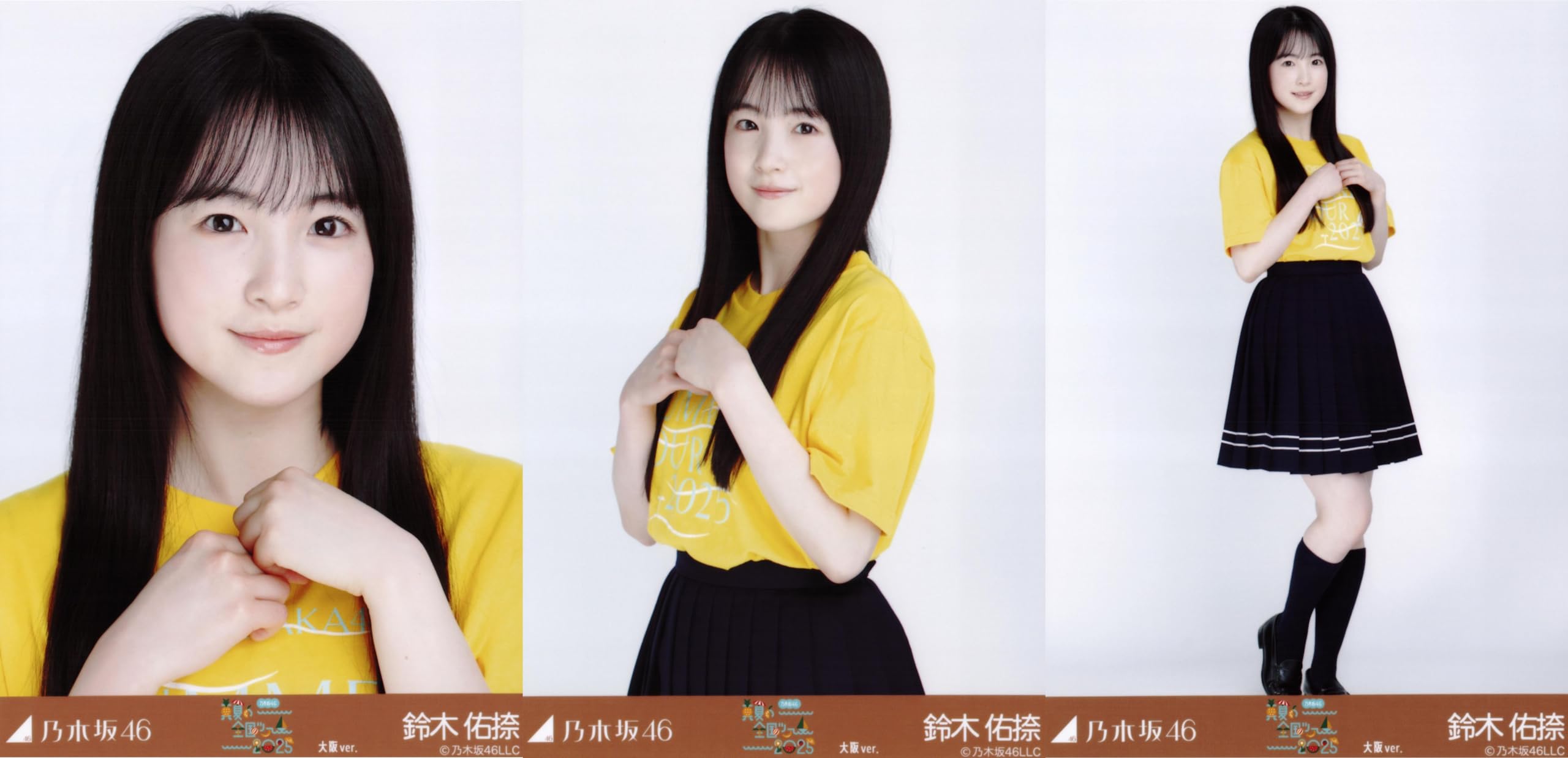 Футболка Nogizaka46 Midsummer National Tour 2025 версия Осака набор из 3 штук с Юной Судзуки