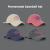 Women Pink Embroidery Baseball Cap Soft Cotton Sunshade Peaked Hat Female Girl Korean Outdoor Sport Visors Hats