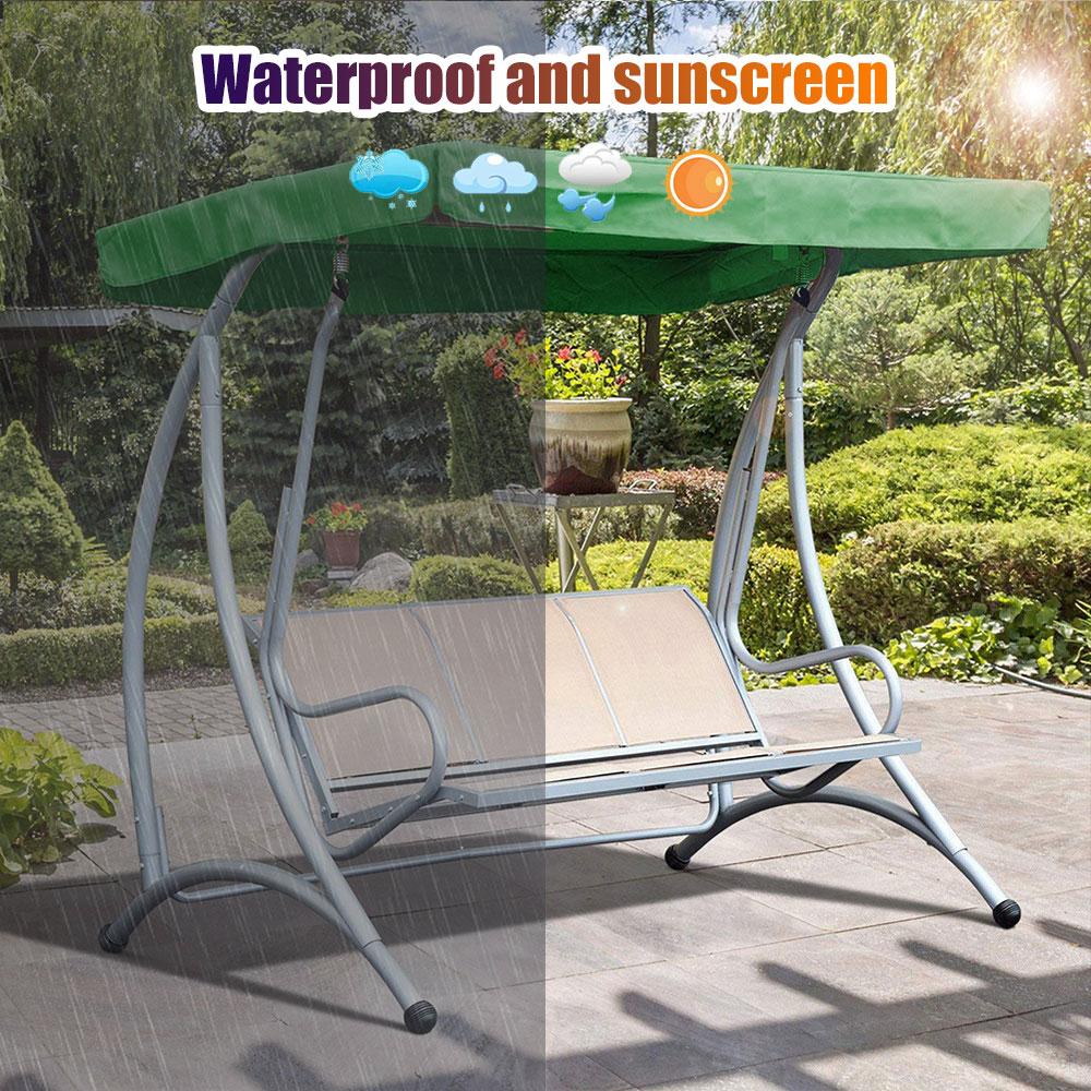 Swing Canopy Top Cover Seat Chair Waterproof Replacement Garden Outdoor Bench Patio Swing Canopy Swing Top Cover Swing Cover