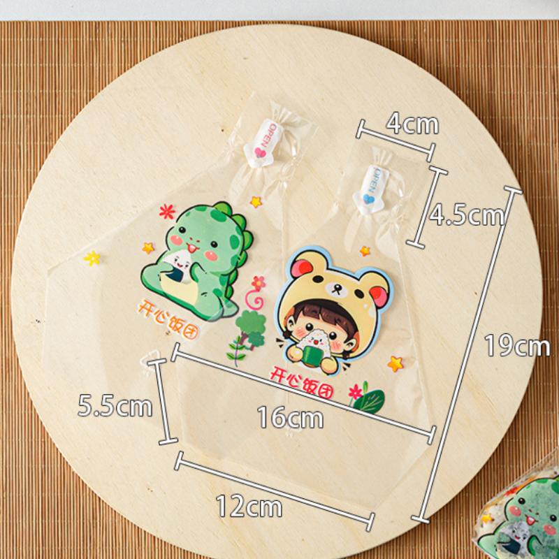 50/100 stuks Mooie Cartoon Driehoek Rijstbal Verpakkingszak Zeewier Onigiri Sushi Bento Maakvorm Bento Accessoires Sushi Zakjes