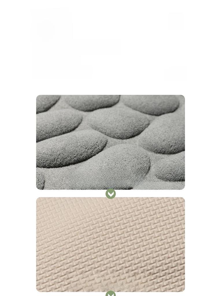 Pebble Embossed Water-Absorbent Non-Slip Door Mat – Cute, Durable Carpet for Bathroom and Entrance.
