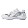 Mizuno Wave Claw 1st Generation Aohara Nozomi Shock Absorption Anti-Slip Durable Low-Top Badminton Shoes Women sneaker White Silver 71GA191603