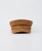 SALON DE YOHN Suede Button Hat_ Camel