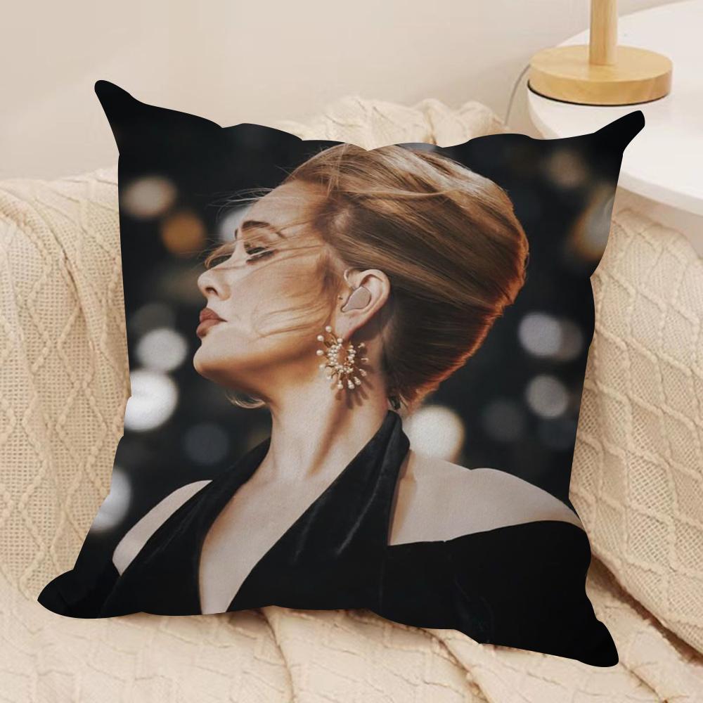 Hot Singer AAdele Cushion Cover Soft Plush Throw Pillow Cover DoubleSided Decorative Cushion Case Sofa Bedroom Home Decor