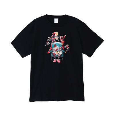 Small Planet Marvel 50 Design L Size Black T-Shirt 48/Deadpools