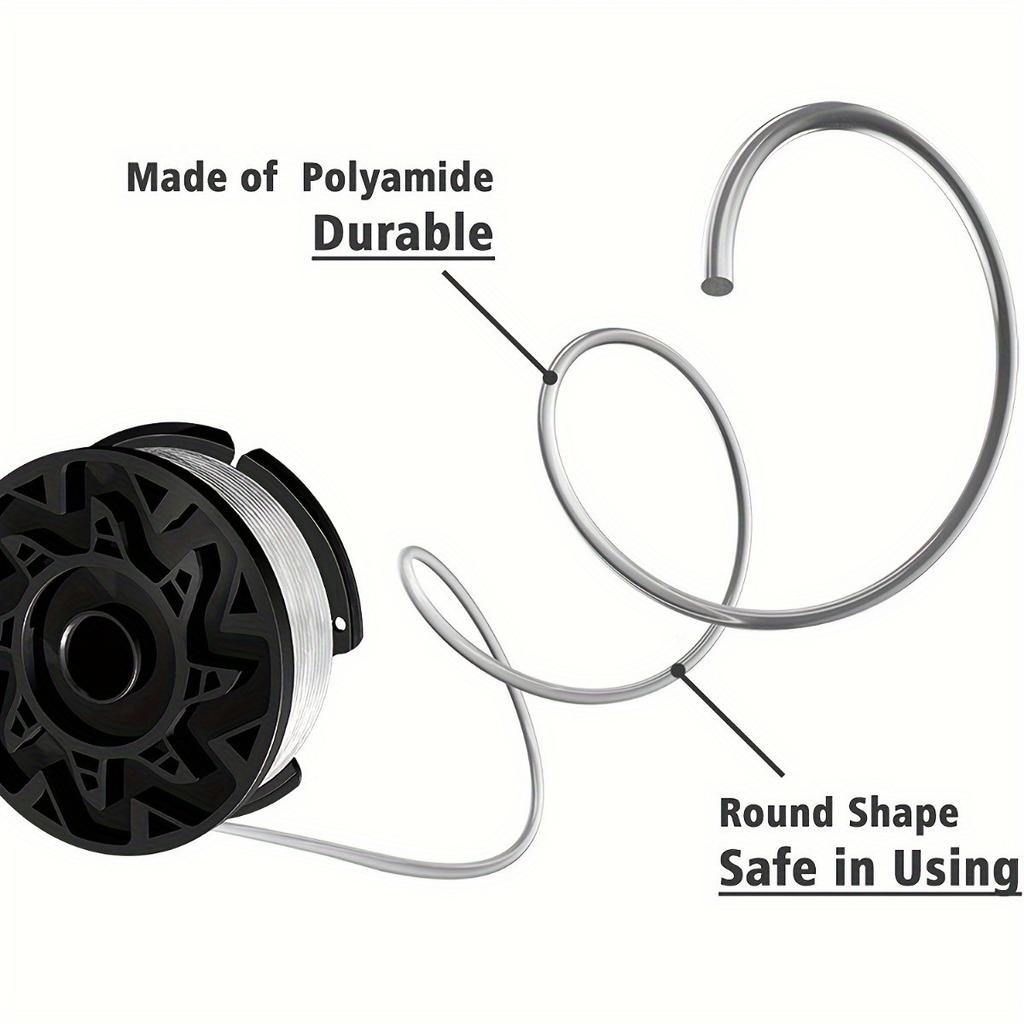 1set Trimmer Line Replacement Spool For Black+ Decker, Autofeed 30 Ft, 0.065-inch, Cap And Spring, Compatible With Gh900 Gh600 Gh610