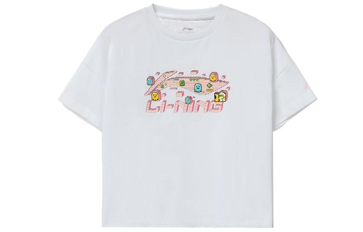 Li Ning Drop Shoulder Sleeve T Shirt Women s White AHSR832-5 XXL