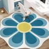 Round Living Room Carpet Large Size Bedroom Bedside Carpets Study Chair Floor Mat Cute Flowers Style Home Decoration Rugs