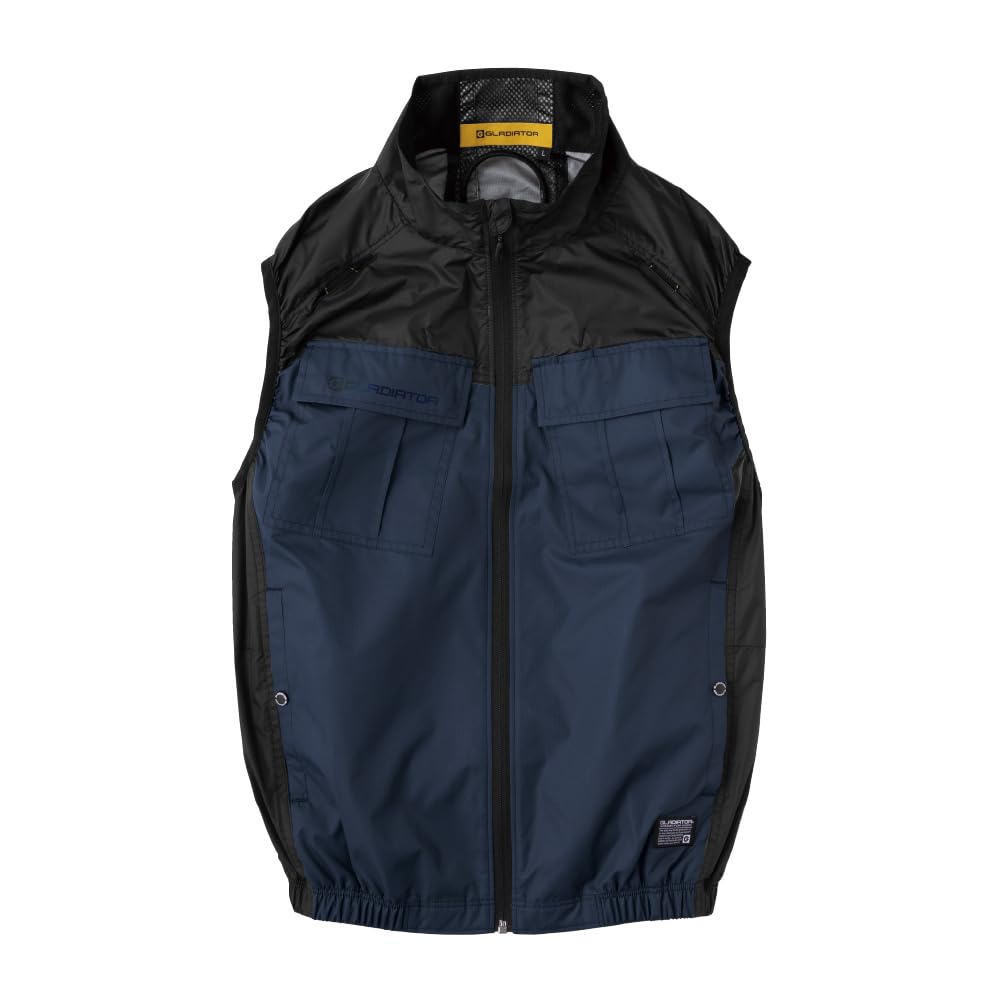 GLADIATOR x VOLTCOOL Voltcool Sunshade Vest Peltier Neck Unisex Navy 3XL G-4049 Heat-Blocking (with Holder)