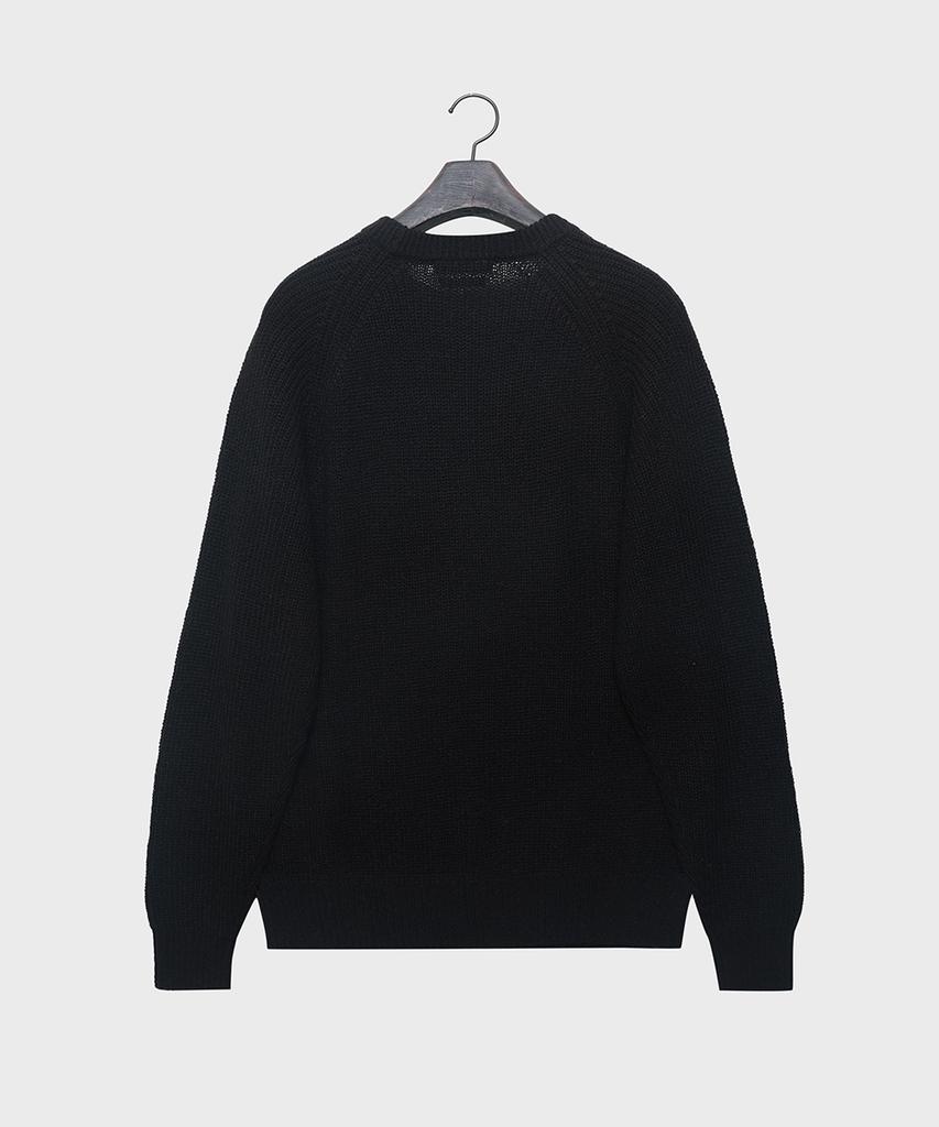 NOIRER Kid Mohair Oversized Sweater (Black)
