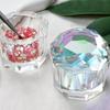Luxurious Artificial Crystal Nail Brush Cleaner With Scratch Resistant Surfaces Crystal Glass Dish For Salon Use