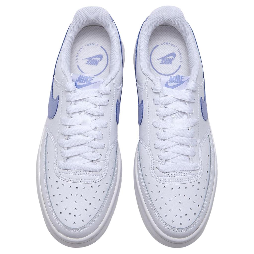 Nike Court Vision Alta Synthetic Leather Comfortable Durable Sneakers Women sneakers White Purple DM0113-105