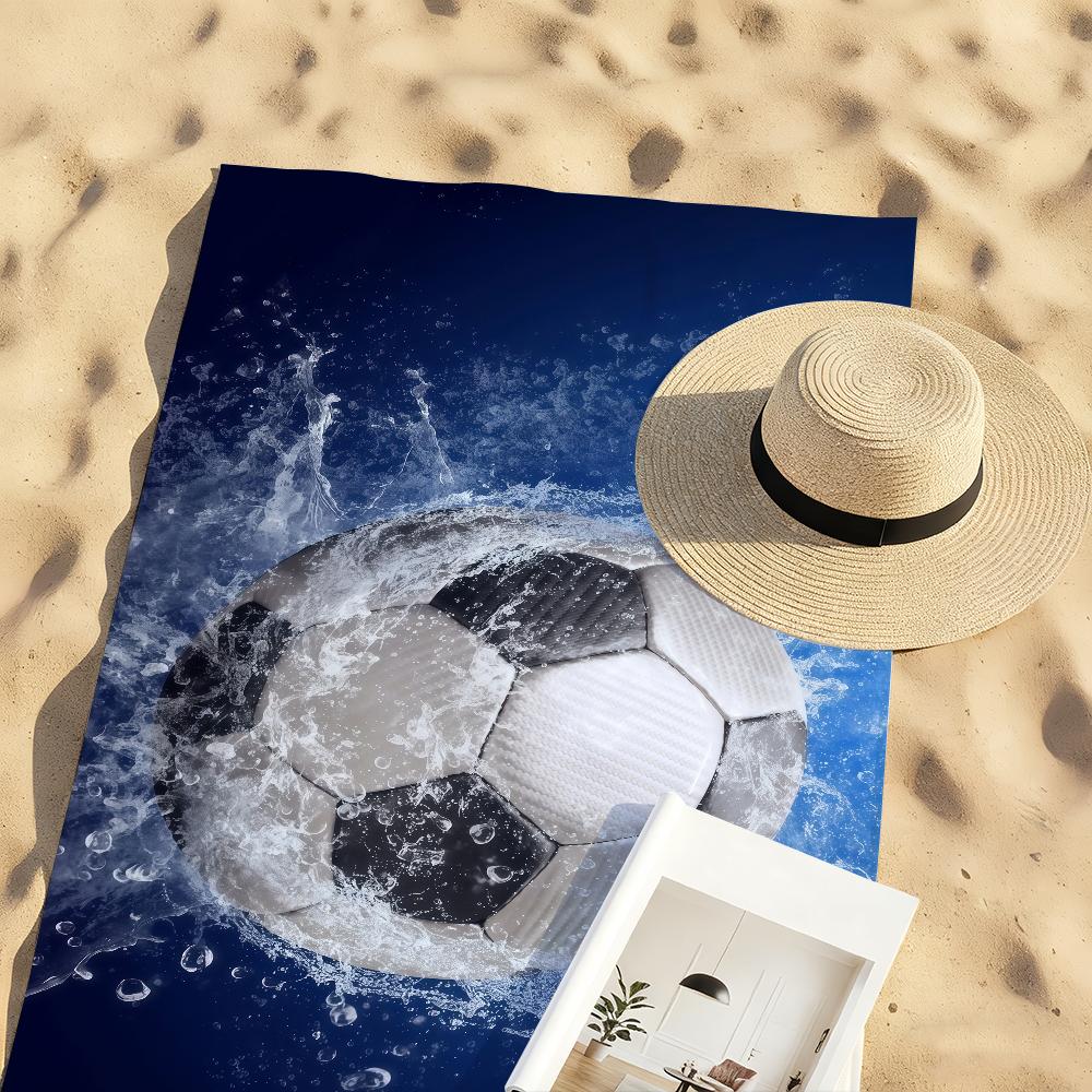 Sports Soccer Print Towel Quick Drying Beach Towels Are Suitable For Swimming Pools Camping Yoga And The Gym