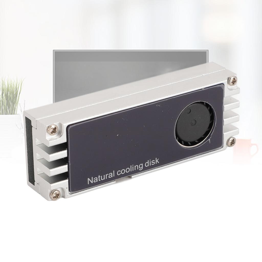 NVMe M.2 Heatsink Temperature Display Aluminum High Performance SSD Cooler with Dual Thermal Silicon