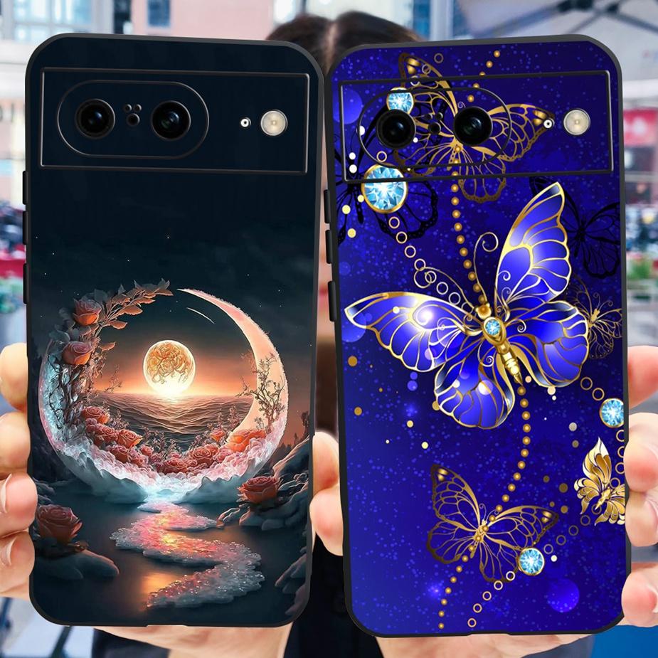 For Google Pixel 8A Case Pixel8 Pro New Fashion Painted Cover Soft Silicone Phone Case For Google Pixel 8 Pro Pixel8A Funda Capa