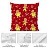 Cute Gingerbread Man Christmas Pillow Case Short Plush Double-sided Print Square Throw Pillow Covers Sofa Home Cushion Decor