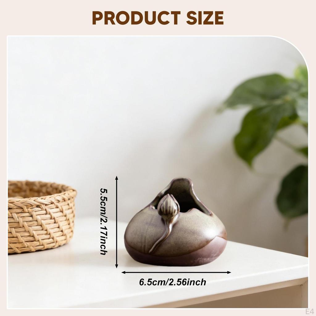 Ceramic Flower Vase Desktop Ornament Arrangement Floral Container for Office