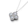 Magnetic Necklace Clover Necklace Silver Free Size [Rielly] (Length Approx. 60cm)