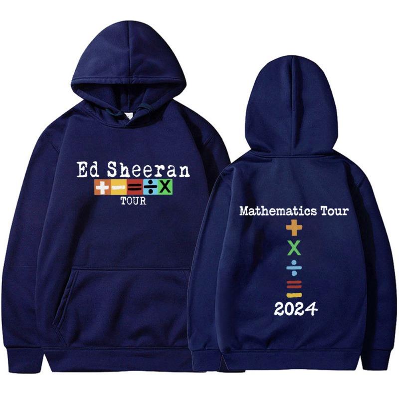 Ed Sheeran Concert Tour Mathematics Hoodies Men's and Women's Harajuku Pullover Street Wear Unisex Plushed Sweater