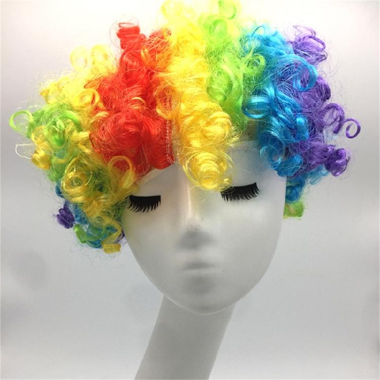 Clown Roleplay Cosplay Costume Outfits Halloween Clown Dressing Up Set Clown Nose Colorful Wigs