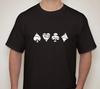Carta Jogador 4 naipes Póquer Jogo Jogo Hold'em 7 card stud Camiseta