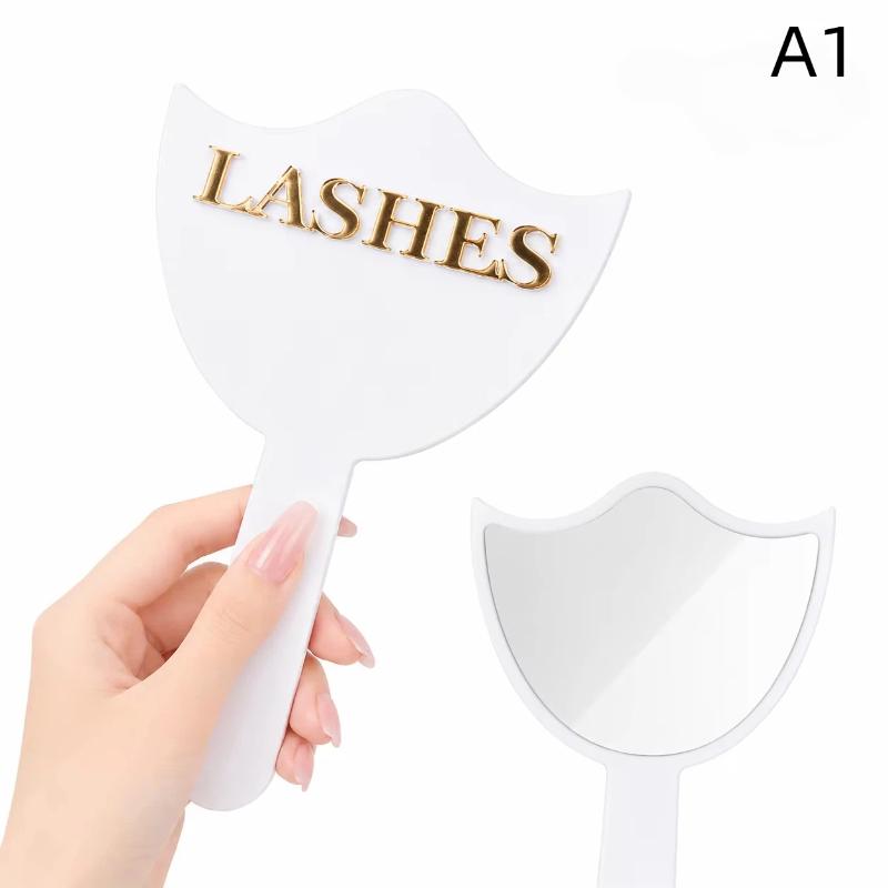 Precision Lash Extension Mirror HD Glass With Comfort Handle Portable Makeup Tool for Travel Eyelash Grafting